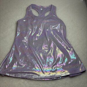 Venus Williams Racerback Iridescent Purple Tank Top Sz S  Athletic Mermaid Fairy